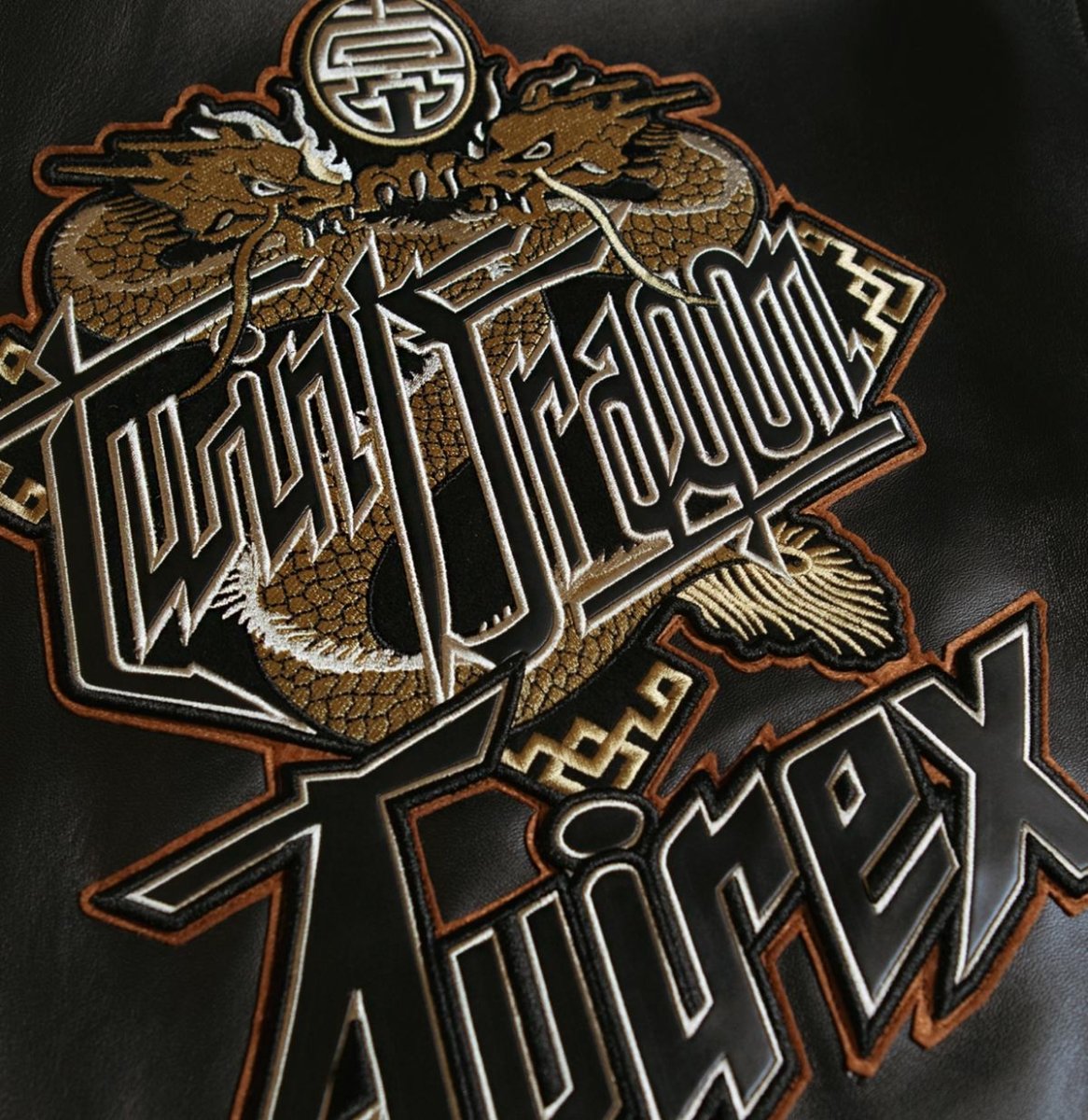 Avirex - Twin Dragon Leather Jacket - Bloc Magasin