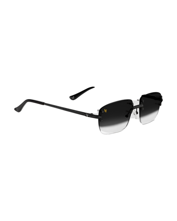 Lux Frames - Black & Matte Black Two Tone Rimless - Black Fade - alternate