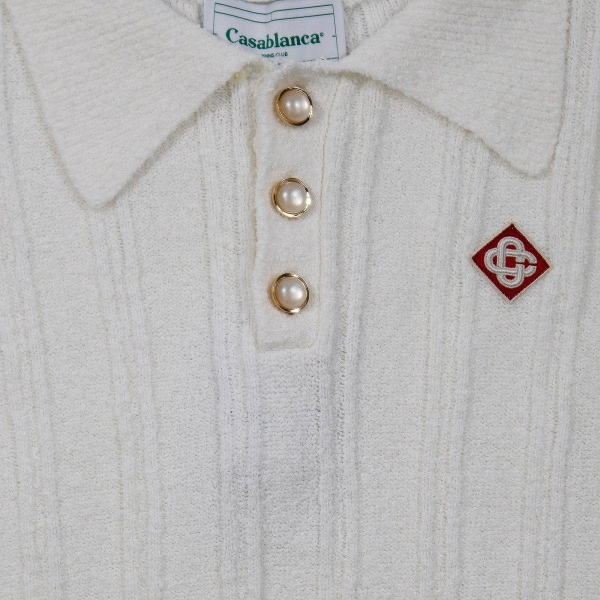 Casablanca - White Diamond Logo Polo Shirt - Bloc Magasin