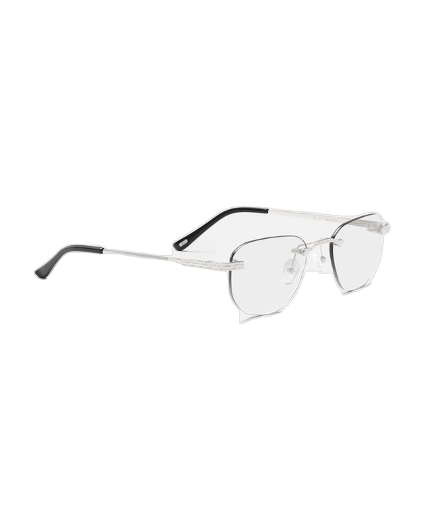 Lux Frames - Silver Rimless Class I - Clear Lens - alternate