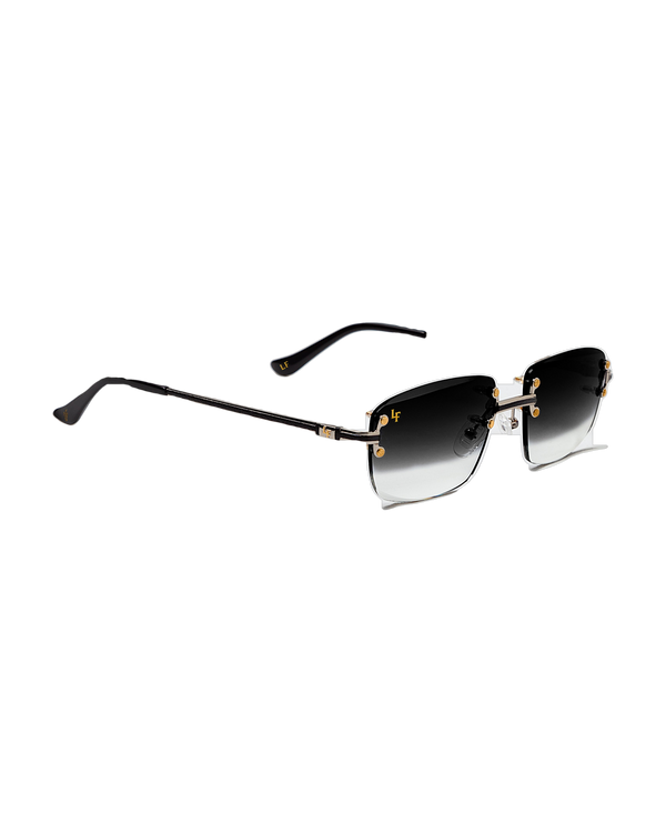 Lux Frames - Silver & Black Two Tone Rimless - Black Fade - alternate