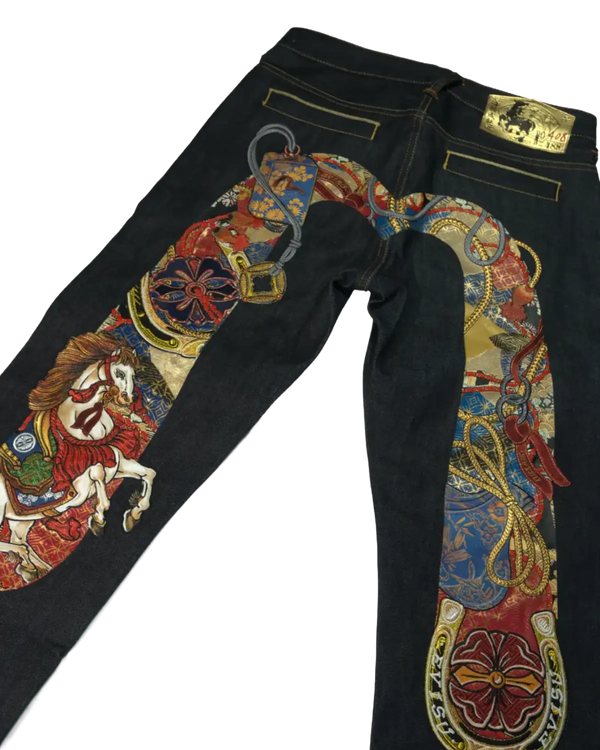 Evisu - Embroidered Selvedge Jeans — view 7