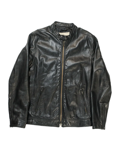Avirex - Vintage Café Racer Leather Jacket Black