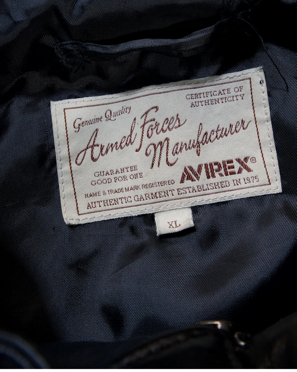 Avirex - Vintage Café Racer Leather Jacket Black — vintage — view 5