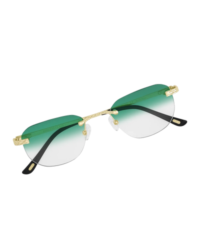 Lux Frames - Gold Rimless Class I - Green Fade