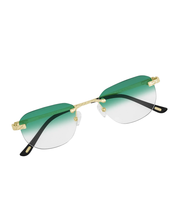 Lux Frames - Gold Rimless Class I - Green Fade