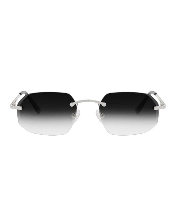 Lux Frames - Silver Rimless Class VII — Black Fade — view 3