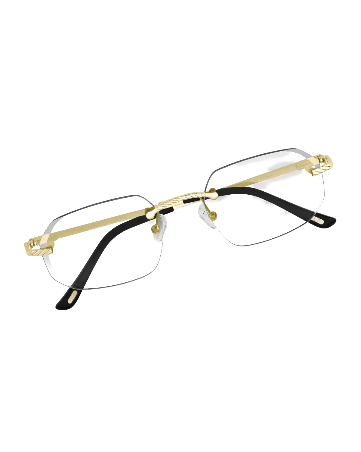 Lux Frames - Gold Rimless Class VII — Clear Lens