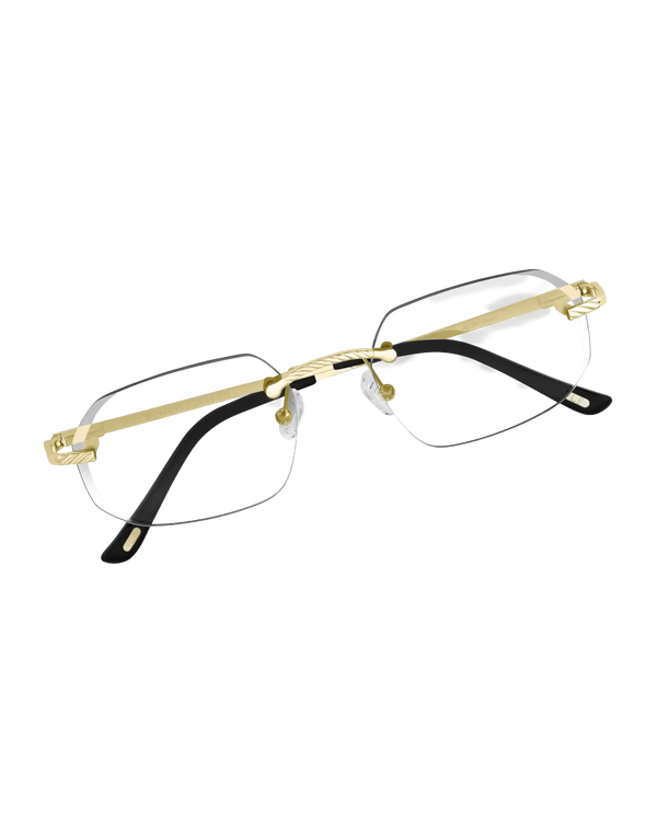 Lux Frames - Gold Rimless Class VII — Clear Lens