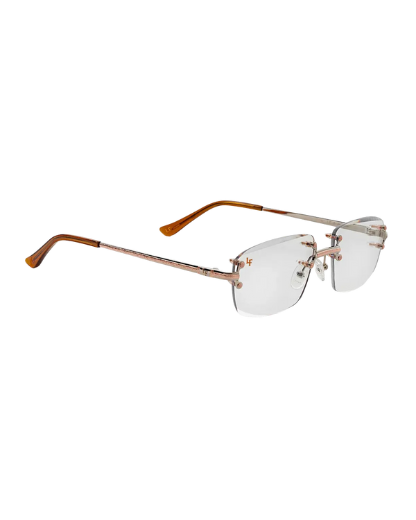 Lux Frames - Silver & Rose Gold - Clear Lens - alternate
