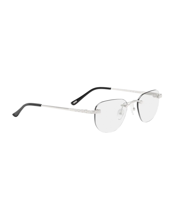 Lux Frames - Silver Rimless Class I - Clear Lens — view 3