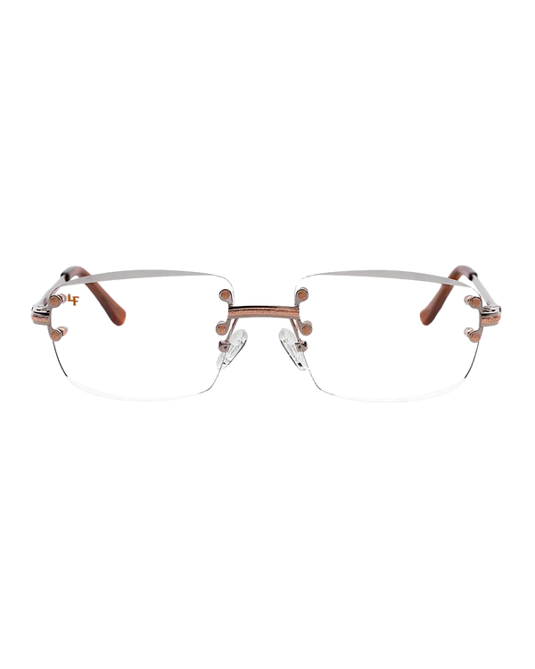 Lux Frames - Silver & Rose Gold - Clear Lens — view 3