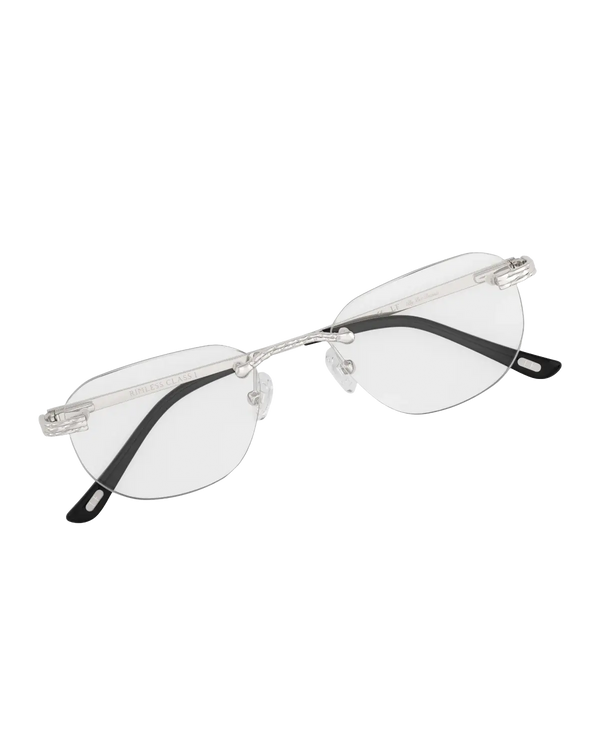 Lux Frames - Silver Rimless Class I - Clear Lens