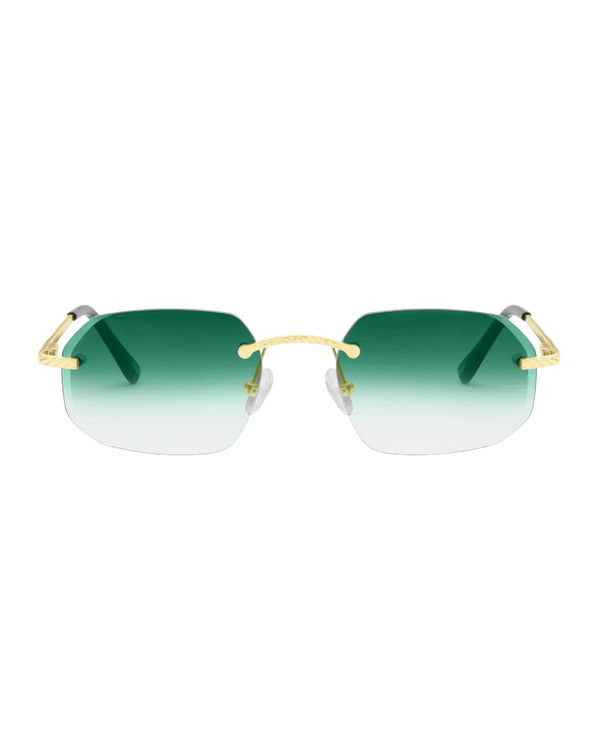 Lux Frames - Gold Rimless Class VII — Green Fade - alternate
