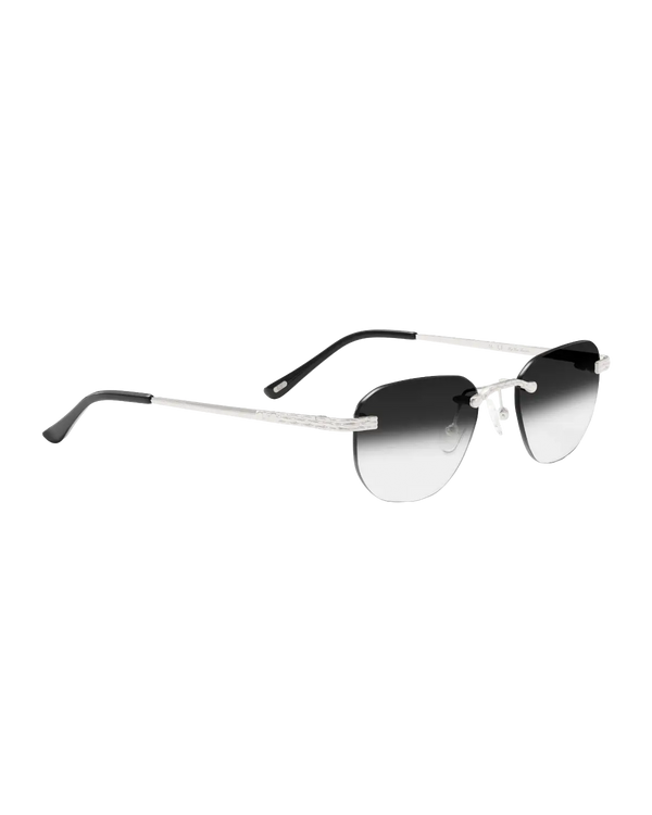 Lux Frames - Silver Rimless Class I - Black Fade — view 3