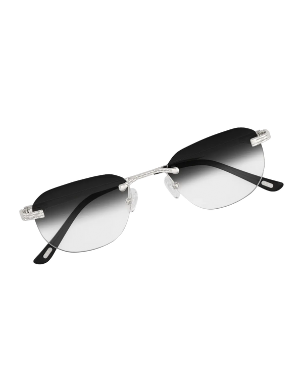 Lux Frames - Silver Rimless Class I - Black Fade