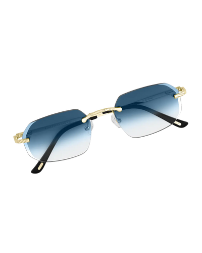 Lux Frames - Gold Rimless Class VII - Blue Fade