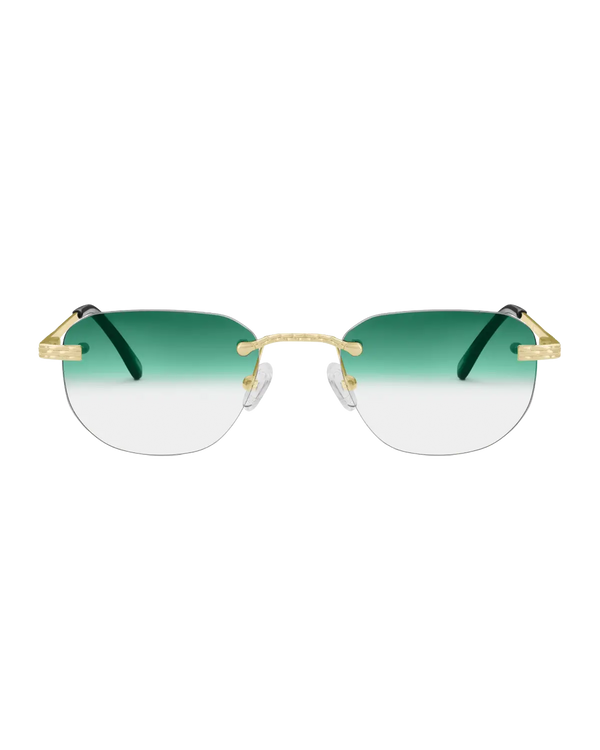 Lux Frames - Gold Rimless Class I - Green Fade — view 3