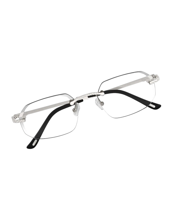 Lux Frames - Silver Rimless Class VII - Clear Lens