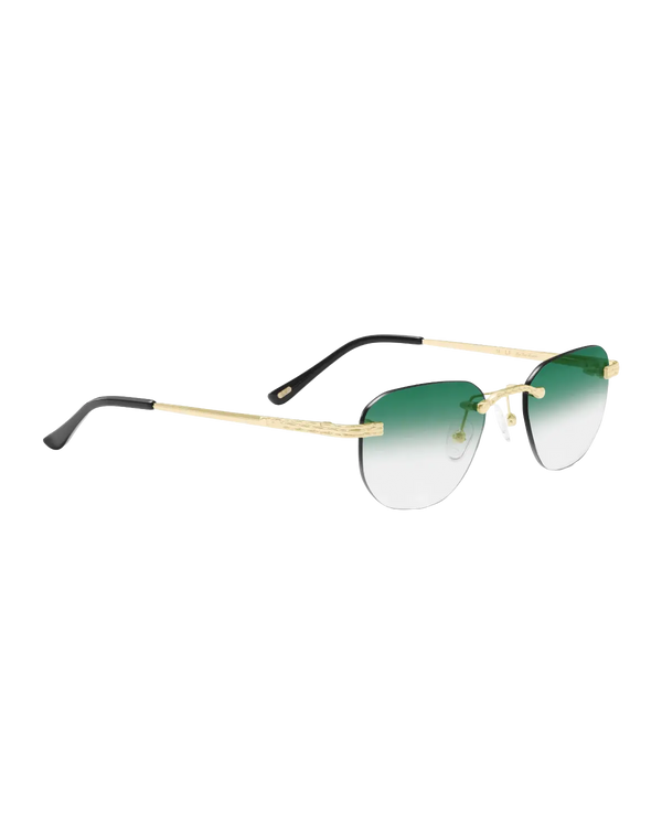 Lux Frames - Gold Rimless Class I - Green Fade - alternate