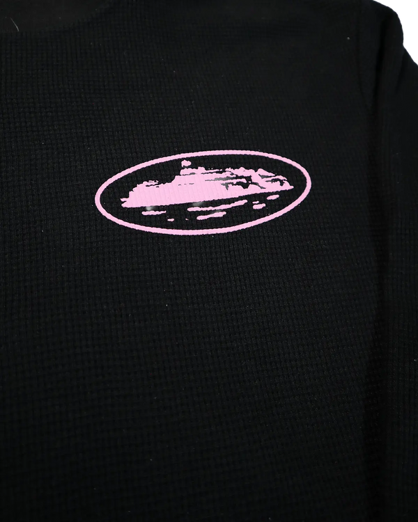Corteiz - Alcatraz Waffle Long Sleeve Black — vintage — view 4