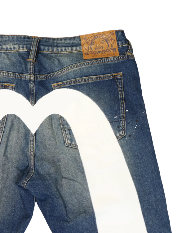 Evisu - Paint Splatter Jeans — vintage — view 4