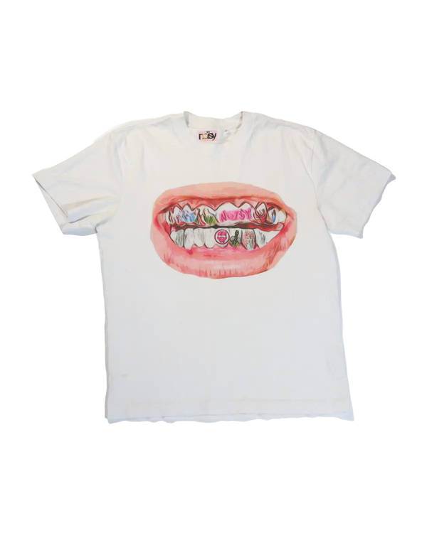 Noisy - Mouth Graphic Tee White