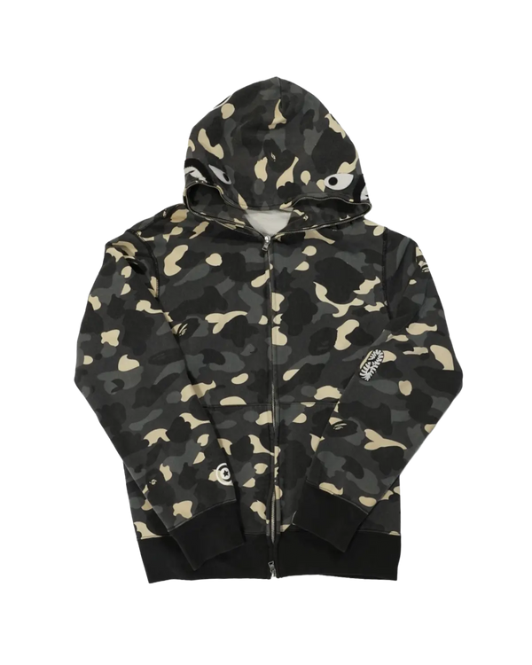 Bape - Camo Shark Full Zip Hoodie Grey