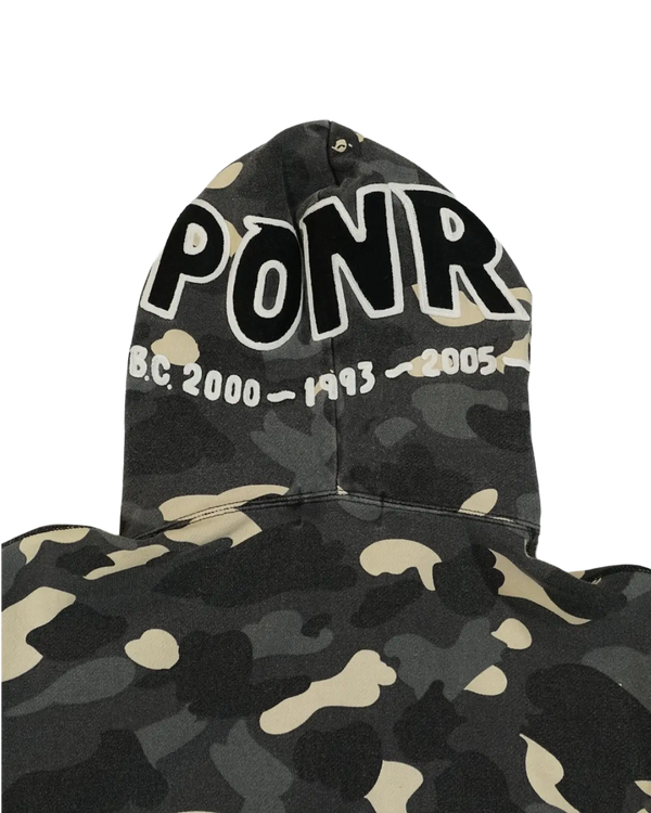 Bape - Camo Shark Full Zip Hoodie Grey — vintage — view 4