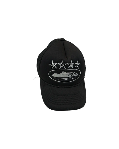 Corteiz - 5 Starz Alcatraz Trucker Hat Black