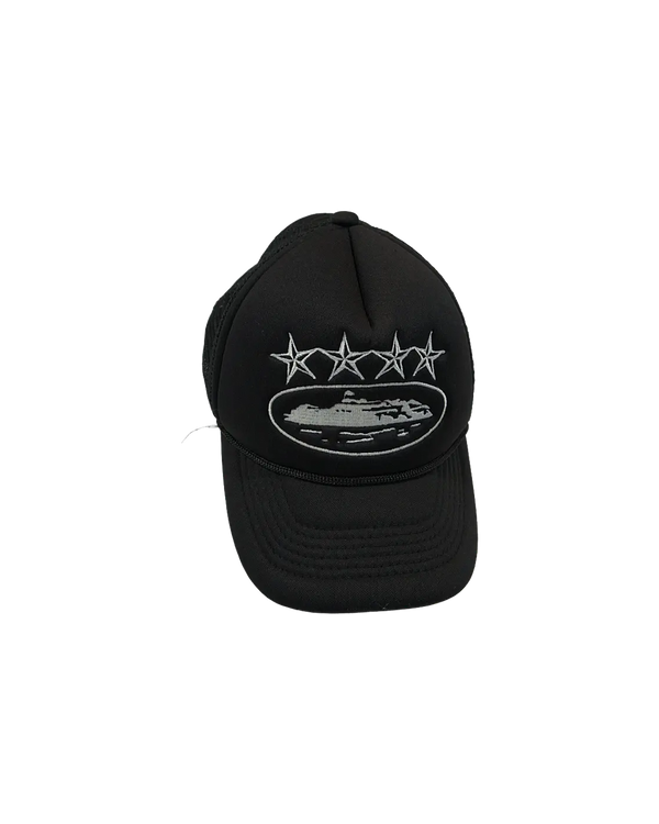 Corteiz - 5 Starz Alcatraz Trucker Hat Black