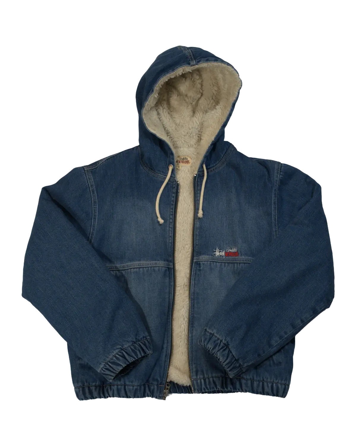 Stüssy - Denim Sherpa Work Jacket Washed Blue — vintage