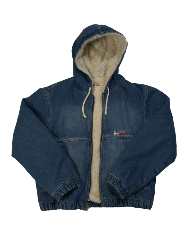 Stüssy - Denim Sherpa Work Jacket Washed Blue