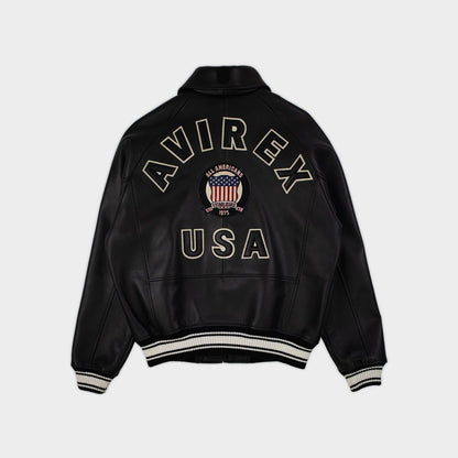 Avirex - Icon Leather Jacket - Bloc Magasin