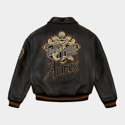 Avirex - Twin Dragon Leather Jacket - Bloc Magasin