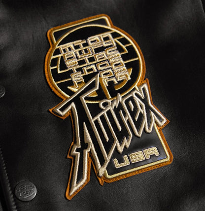 Avirex - Twin Dragon Leather Jacket - Bloc Magasin