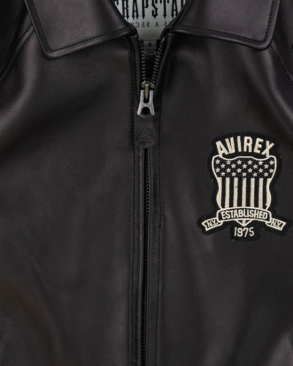 Avirex x Trapstar - Leather Jacket thumbnail 4