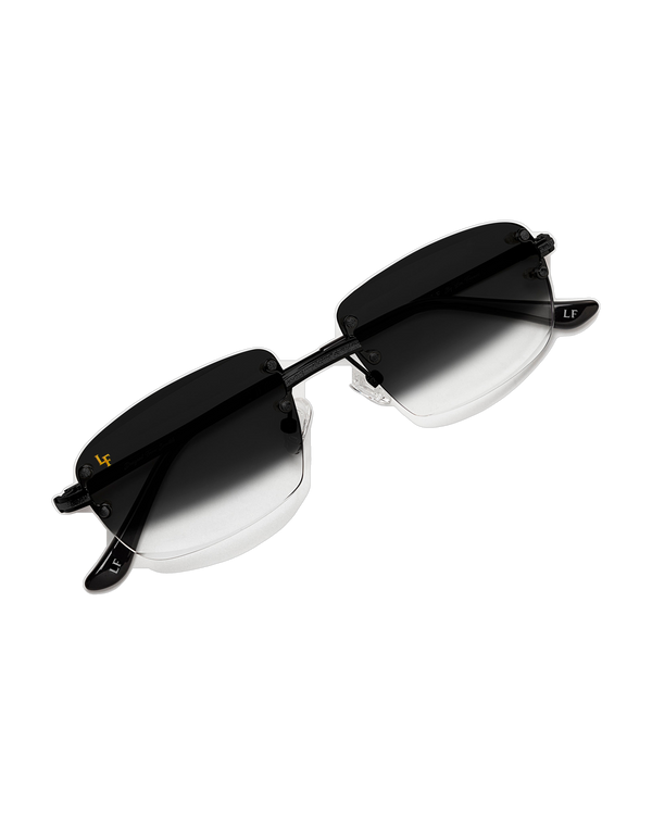 Lux Frames - Black & Matte Black Two Tone Rimless - Black Fade