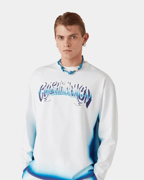 Casablanca - Blue Fade Long Sleeve T-Shirt - alternate