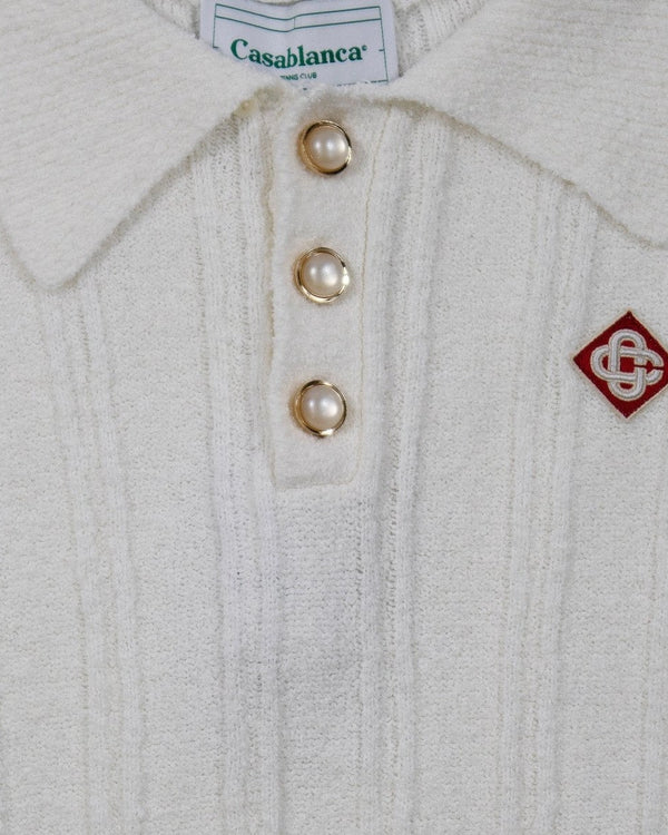 Casablanca - White Diamond Logo Polo Shirt thumbnail 3