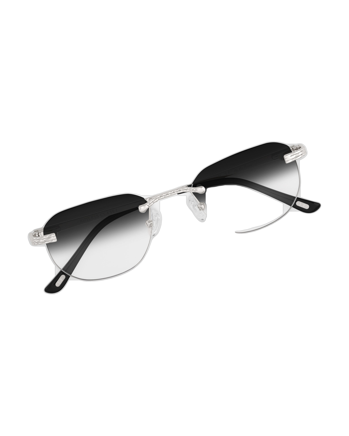 Lux Frames - Silver Rimless Class I - Black Fade