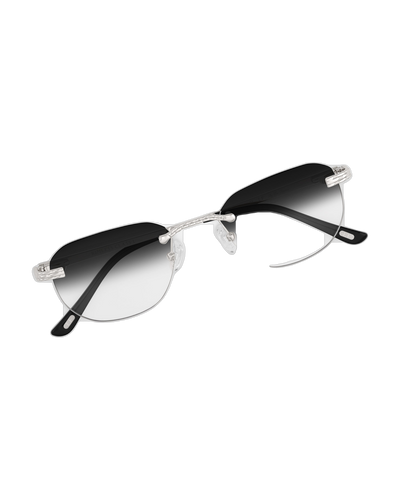 Lux Frames - Silver Rimless Class I - Black Fade