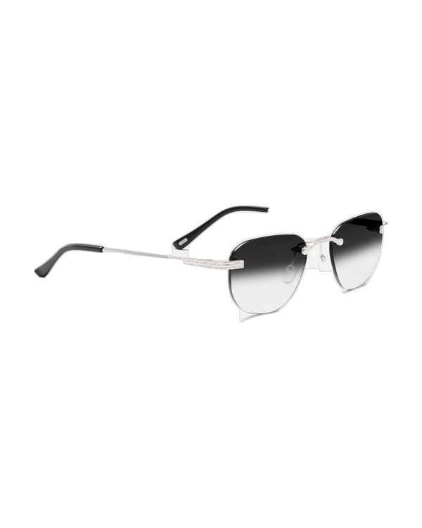 Lux Frames - Silver Rimless Class I - Black Fade — view 2