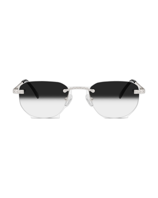Lux Frames - Silver Rimless Class I - Black Fade — view 3