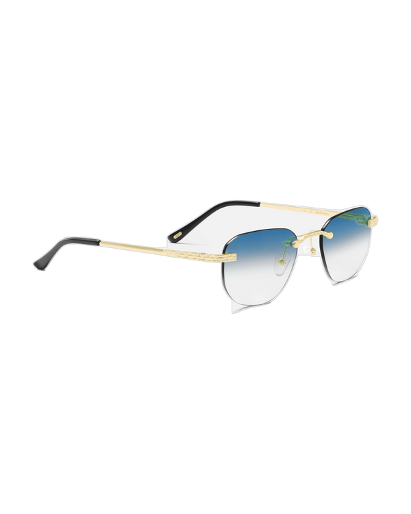 Lux Frames - Gold Rimless Class I - Blue Fade — view 2