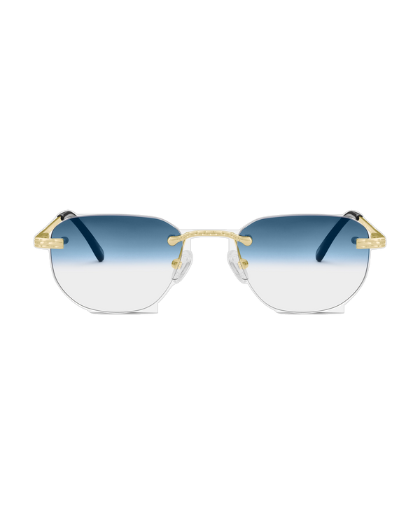 Lux Frames - Gold Rimless Class I - Blue Fade — view 3
