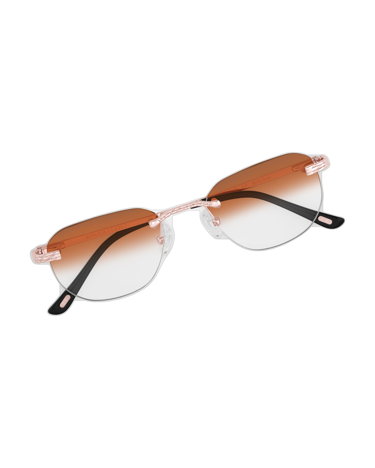 Lux Frames - Rose Gold Rimless Class I - Brown Fade
