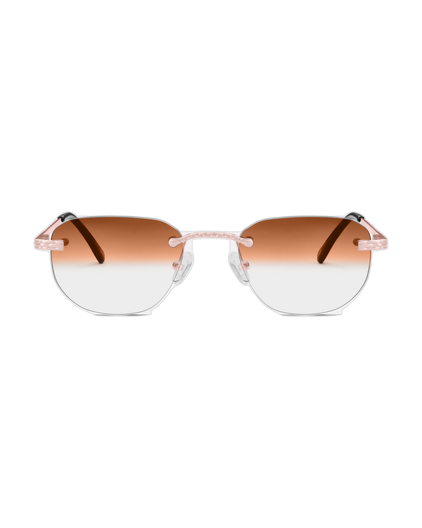 Lux Frames - Rose Gold Rimless Class I - Brown Fade — view 3