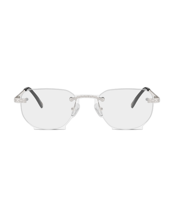 Lux Frames - Silver Rimless Class I - Clear Lens — view 3
