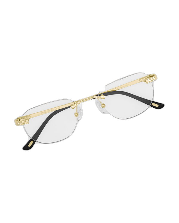 Lux Frames - Gold Rimless Class I - Light Adaptive Clear to Brown Lens